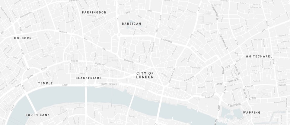 Map showing London office location